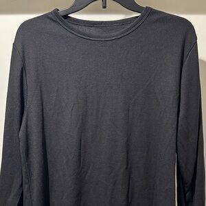 Men's HeatKeep Black Long-Sleeve Crewneck Shirt